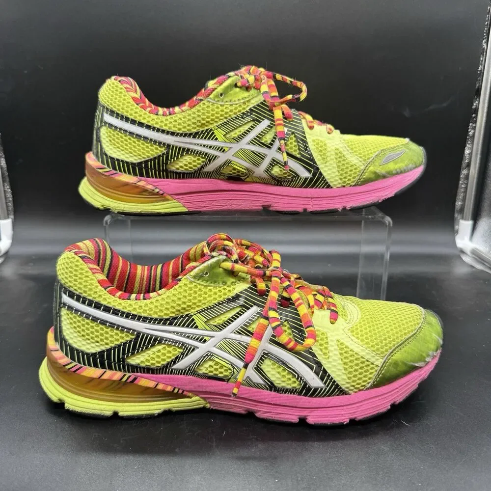 Asics Gel Preleus Shoes Womens Size 10 Yellow Pink Athletic Trainers Sneakers - Picture 1 of 8